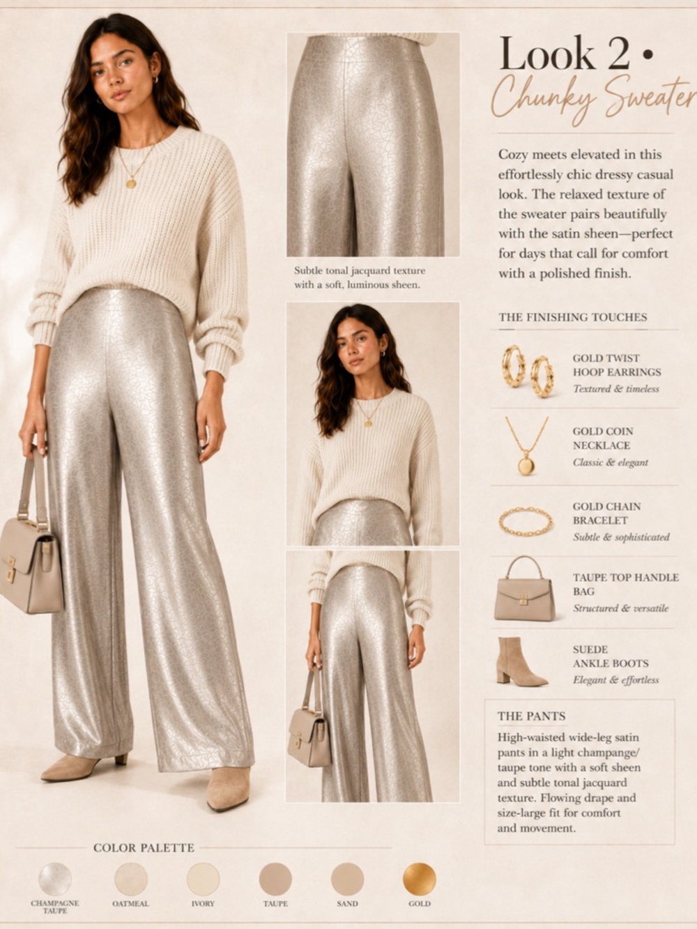 Spanner Faux Silk Pant - SZ L - Picture 4 of 10